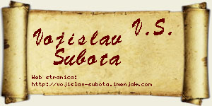 Vojislav Subota vizit kartica